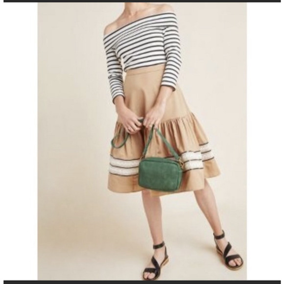Anthropologie Dresses & Skirts - Linen Skirt Size 4 Women's  Anthropologie  Aggarwal Lambeth Flounced Midi